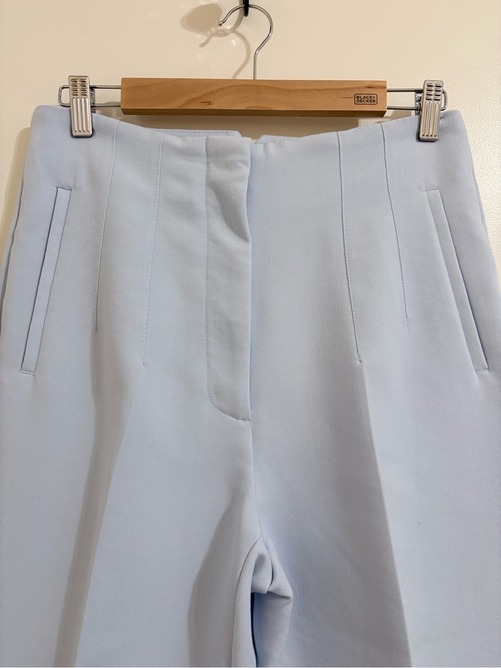 Zara Pale Blue Tailored High-Waist Trousers - Picture 2 of 6